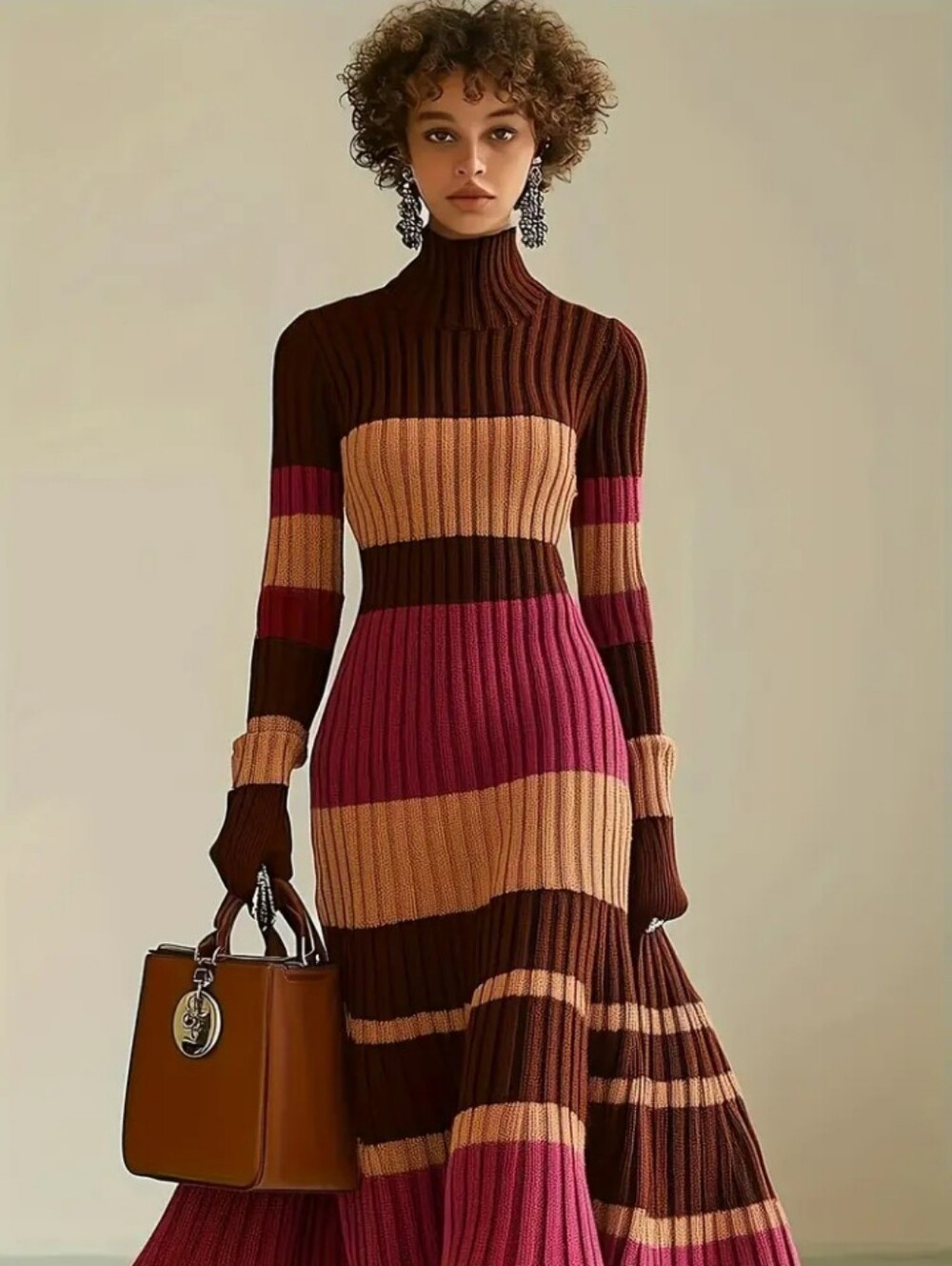 Color-block Striped Dress - Picture 2 of 5